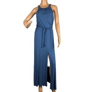 Krisa Maxi Dress Slate Blue Jersey Knit SZ S NWT Revolve Versatile Comfort